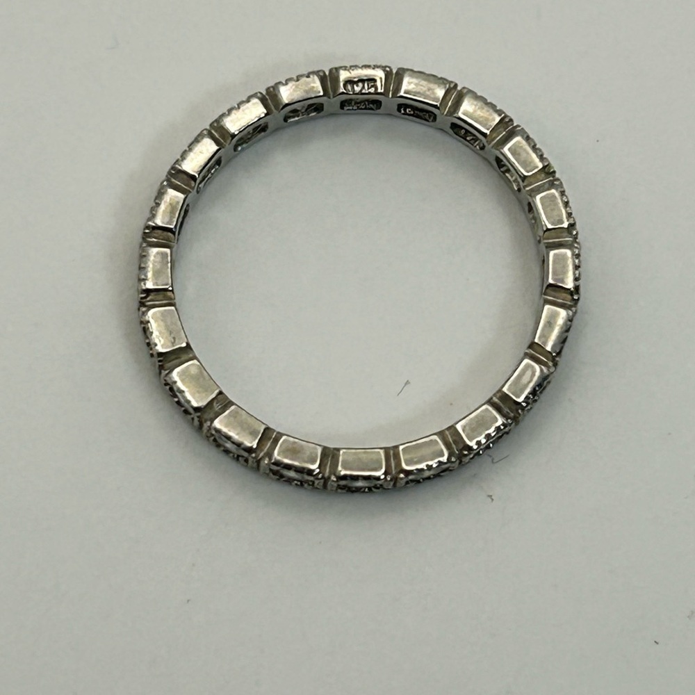 Sterling Silver Crystal Ring Stamped 925 Clear Crystals Dainty Sparkle Size 6.5 - Picture 10 of 10